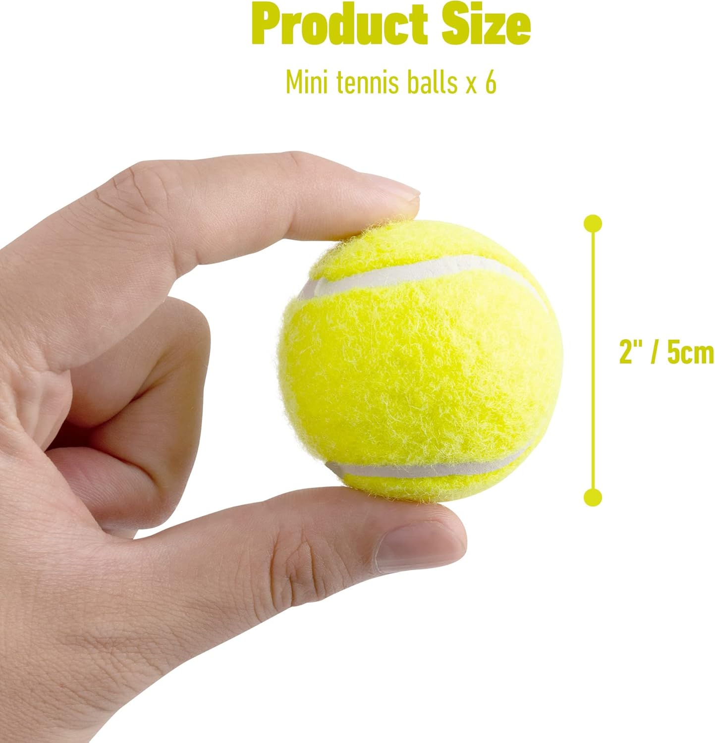 2-Inch Tennis Balls (6-Pack) - Tiny Paws, Mighty Fetch!