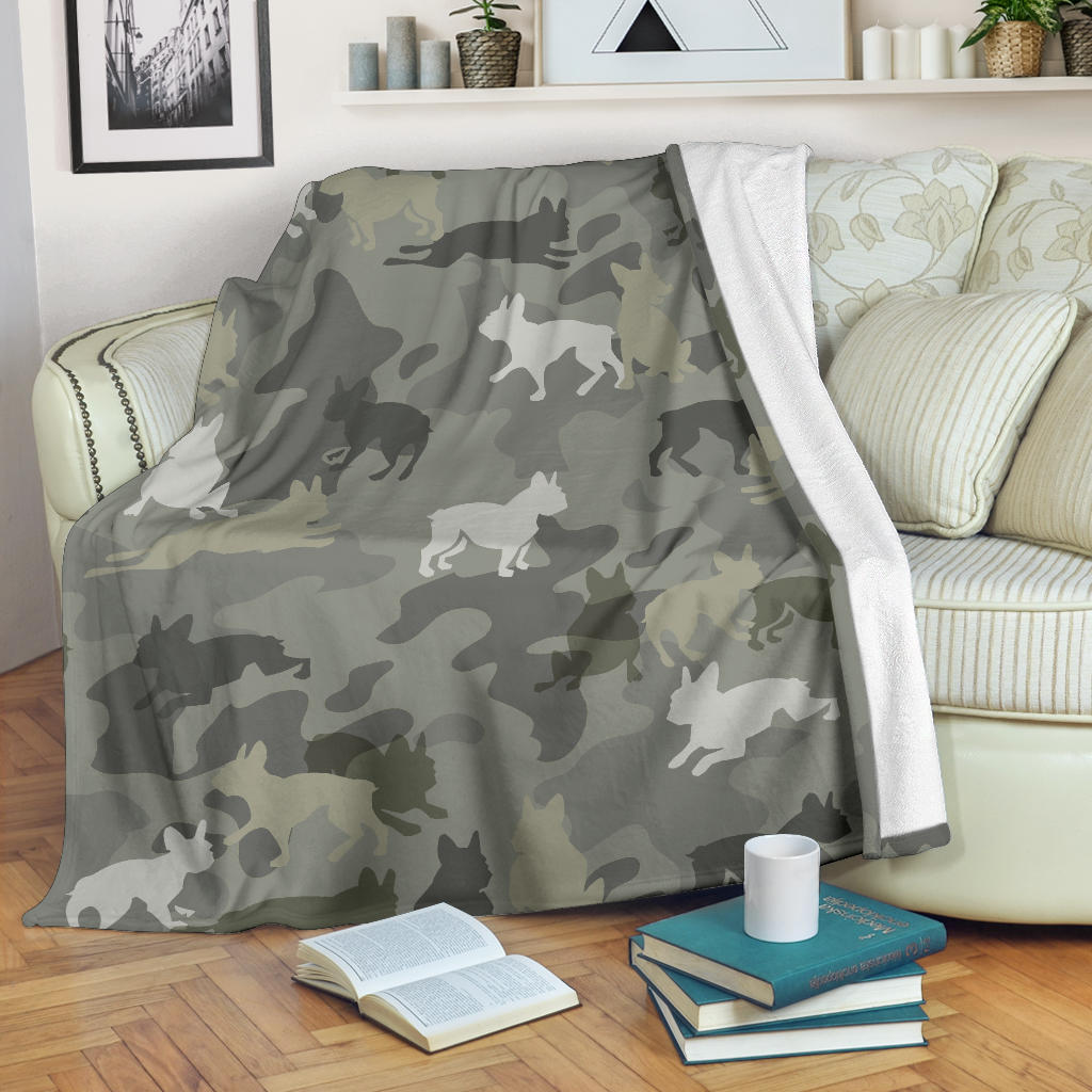 Boston Terrier, camo, blanket, gift, gifts