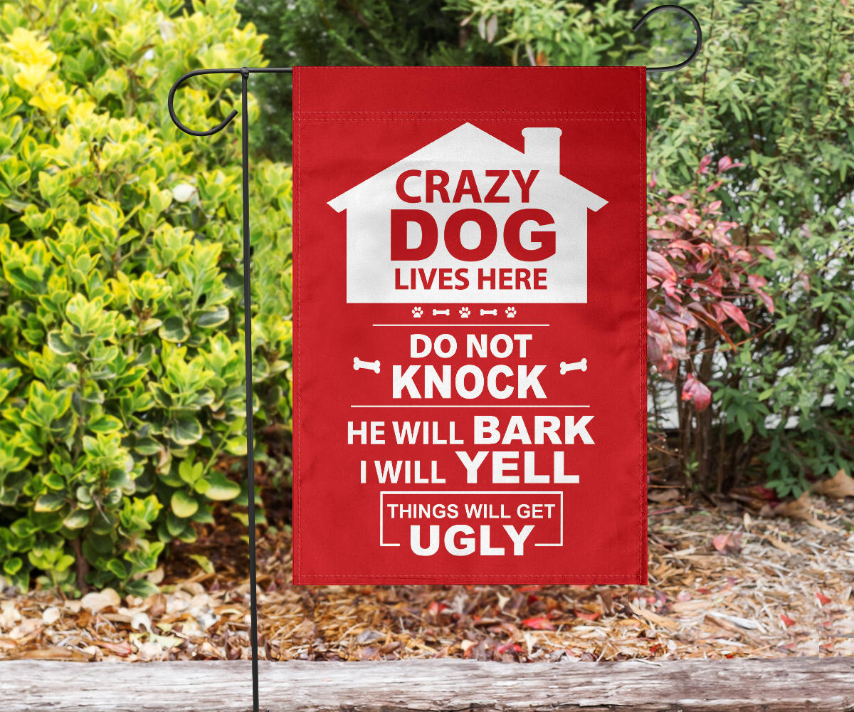 gift, dog, boston terrier, pet, yard, garden, flag, sign, funny