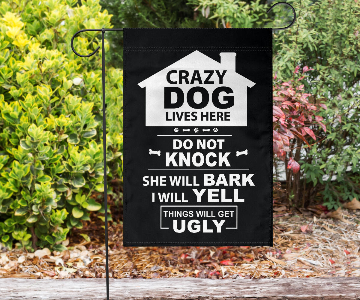 gift, dog, boston terrier, pet, yard, garden, flag, sign, funny