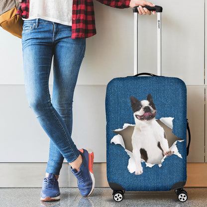 Boston Terrier, luggage, suit case, cover, travel, flight, airline, gift, gifts