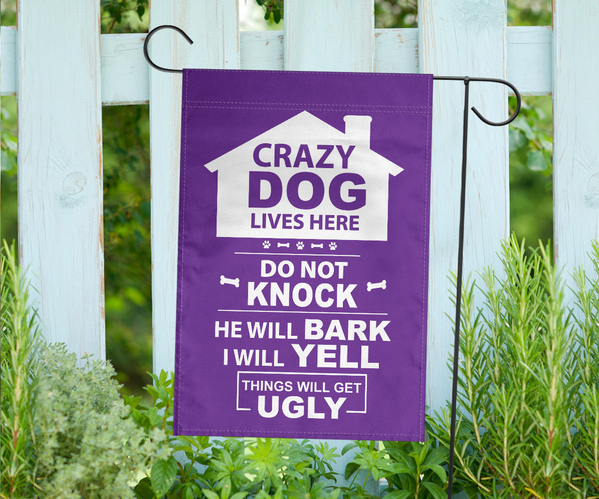 gift, dog, boston terrier, pet, yard, garden, flag, sign, funny