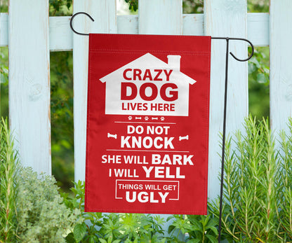 gift, dog, boston terrier, pet, yard, garden, flag, sign, funny