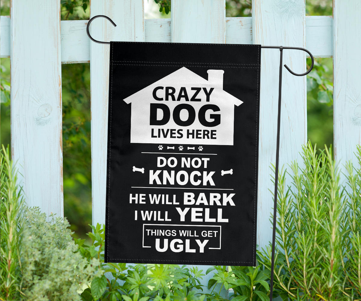 gift, dog, boston terrier, pet, yard, garden, flag, sign, funny