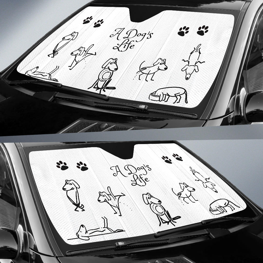 gift, dog, boston terrier, car, sun shade, sun visor