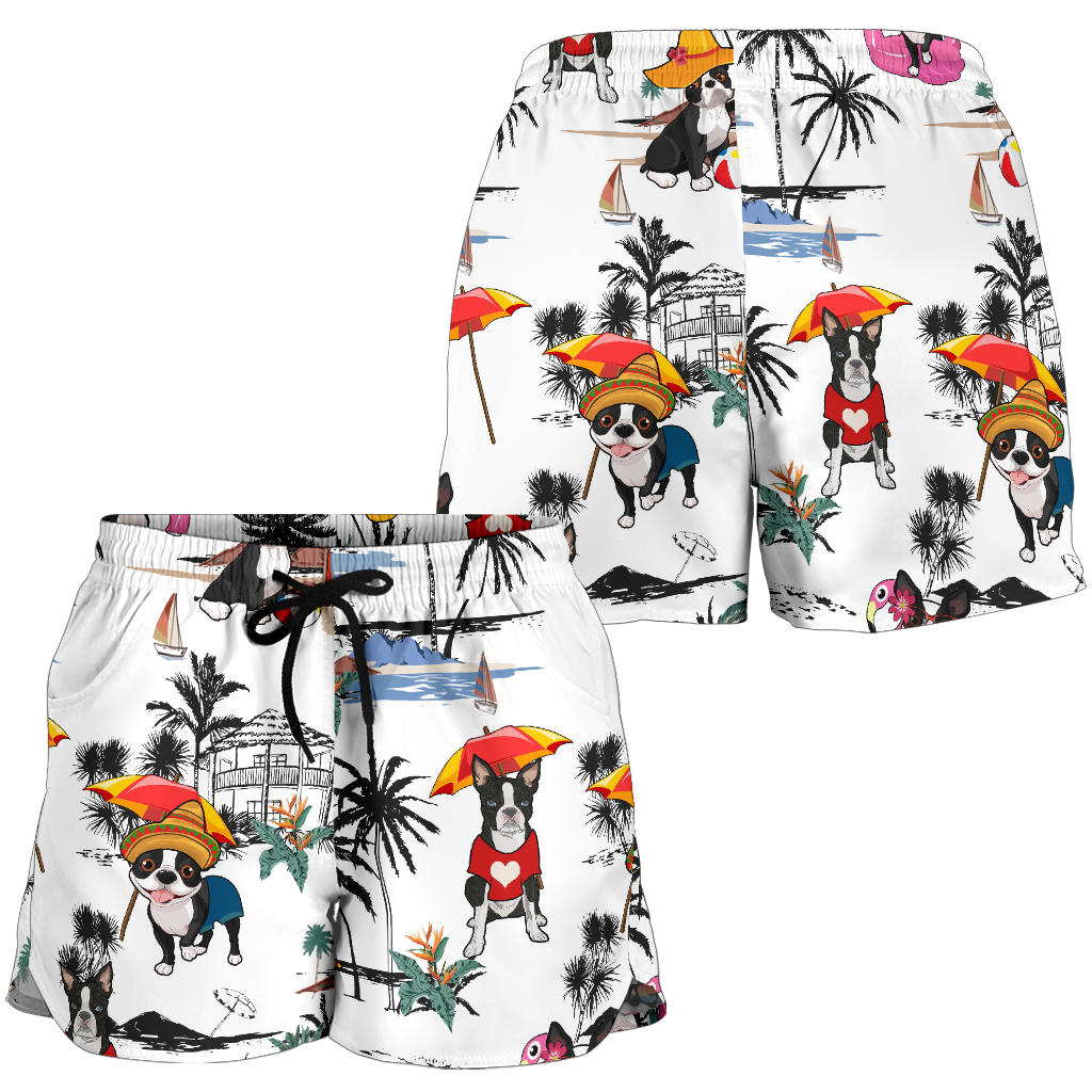 Boston Terrier, shorts, summer, beach, gift, gifts