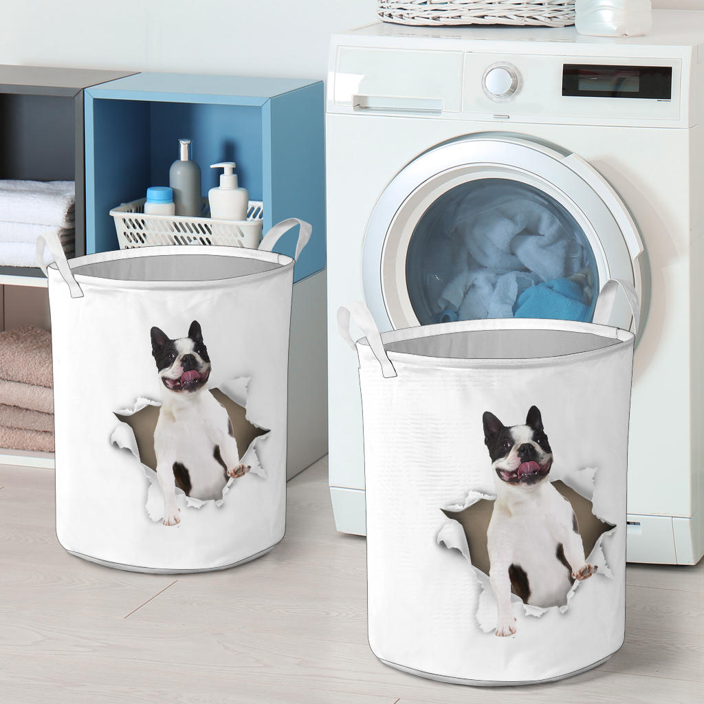 Boston Terrier, laundry, basket, gift, gifts