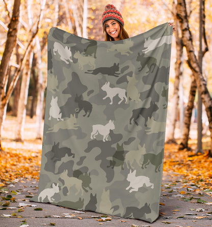 Boston Terrier, camo, blanket, gift, gifts