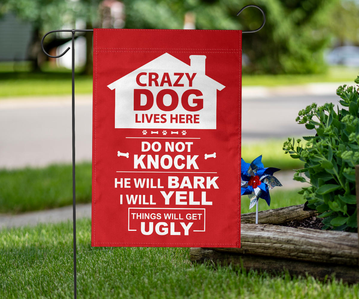 gift, dog, boston terrier, pet, yard, garden, flag, sign, funny