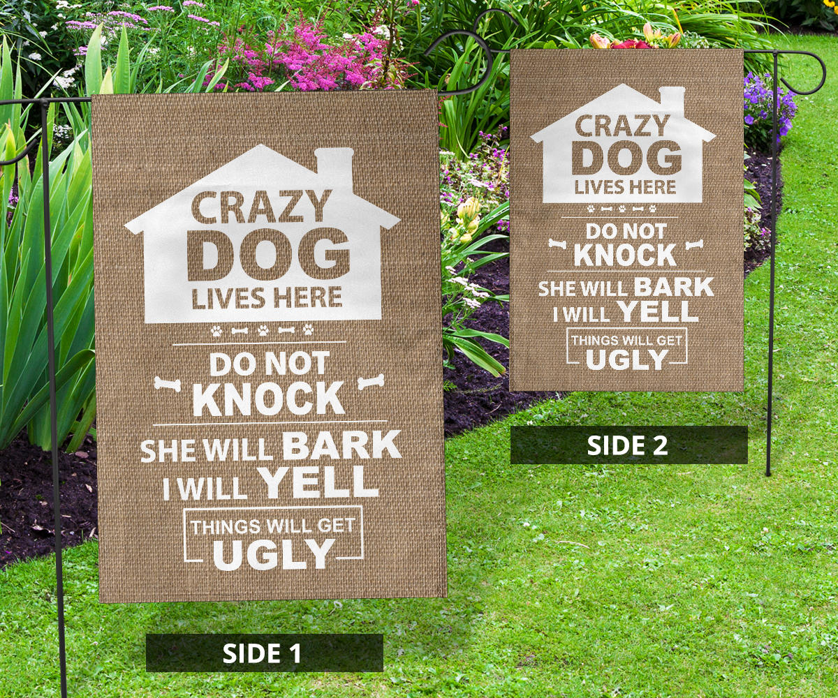 gift, dog, boston terrier, pet, yard, garden, flag, sign, funny