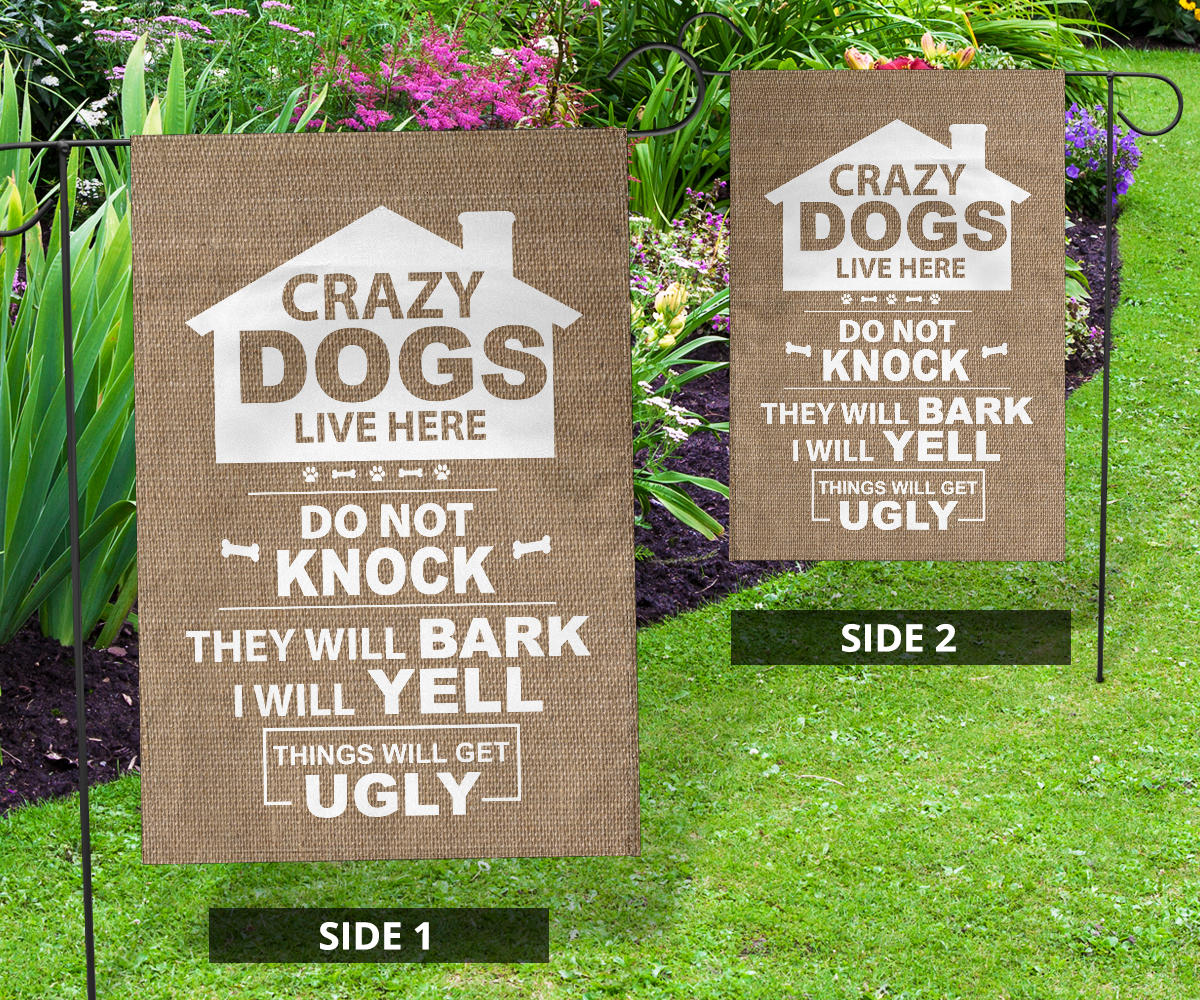 gift, dog, boston terrier, pet, yard, garden, flag, sign, funny