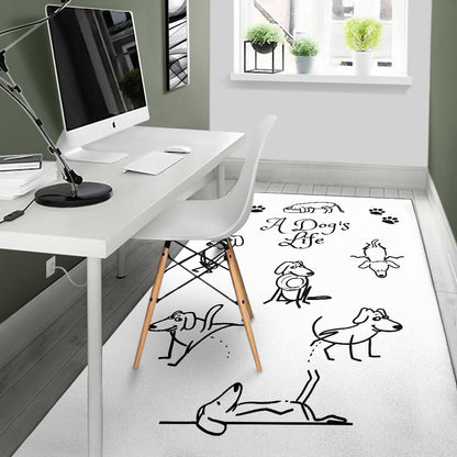 gift, dog, boston terrier, rug, floor