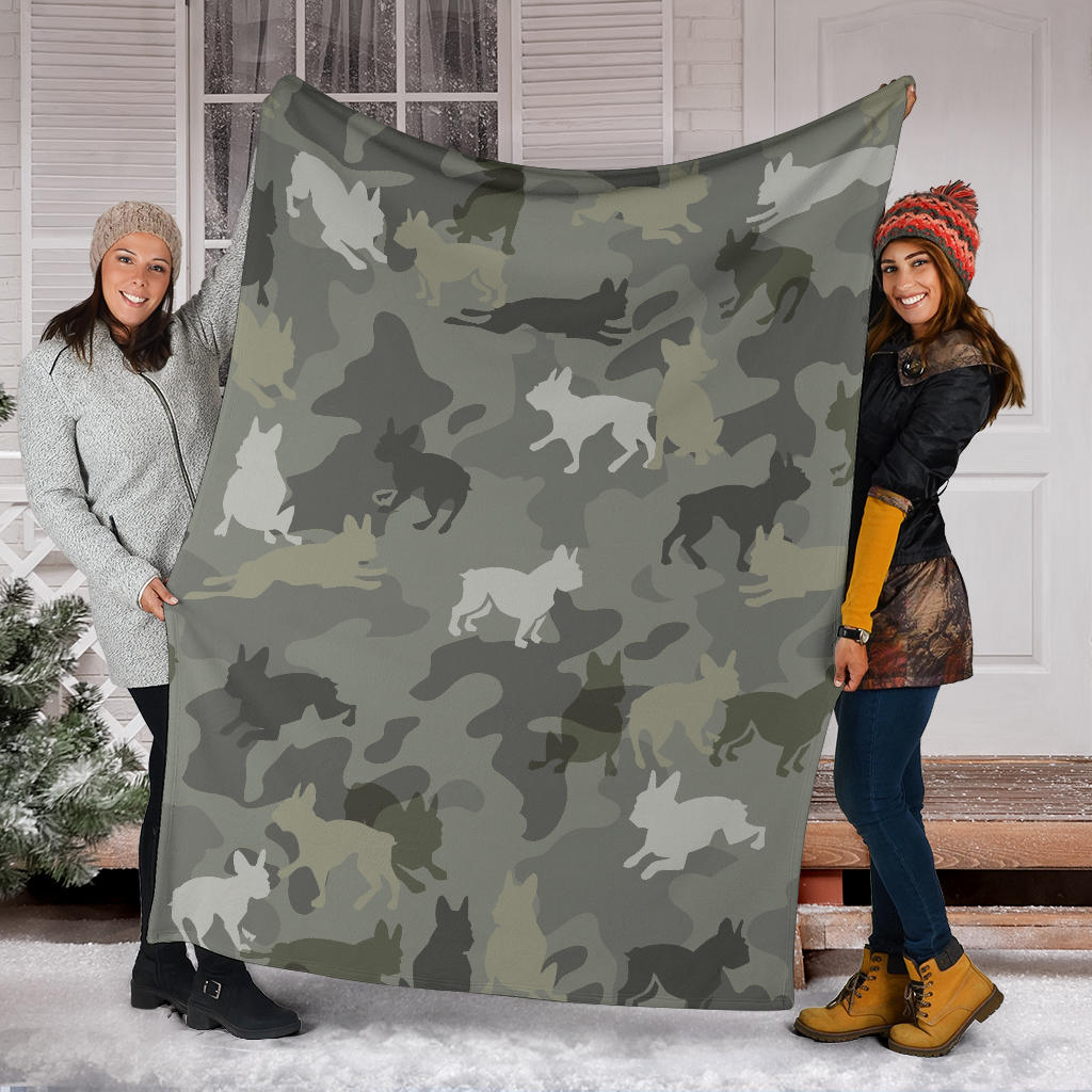 Boston Terrier, camo, blanket, gift, gifts