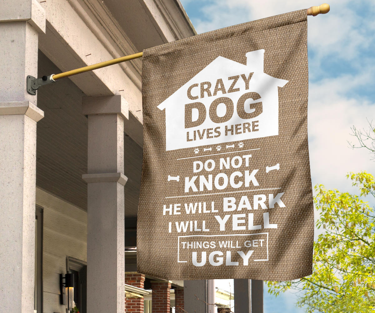 gift, dog, boston terrier, pet, yard, garden, flag, sign, funny