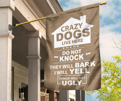 Multiple Dogs - Burlap Yard Flag