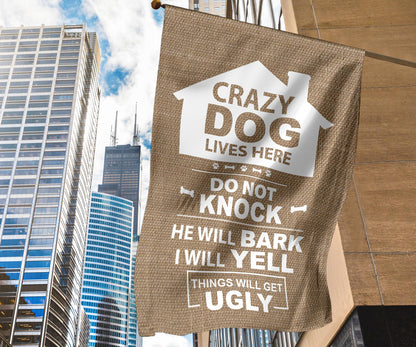 Single Male Dog - Burlap Yard Flag