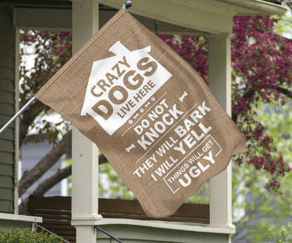 Multiple Dogs - Burlap Yard Flag