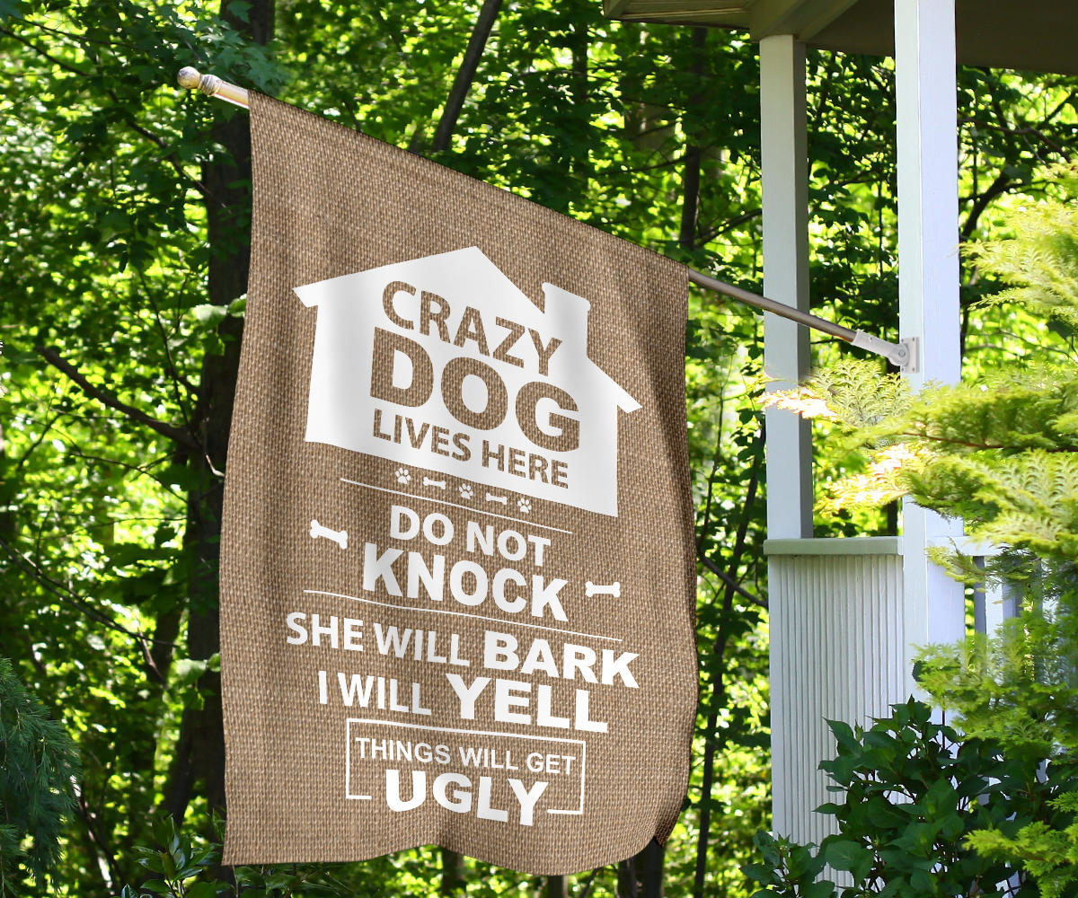 gift, dog, boston terrier, pet, yard, garden, flag, sign, funny