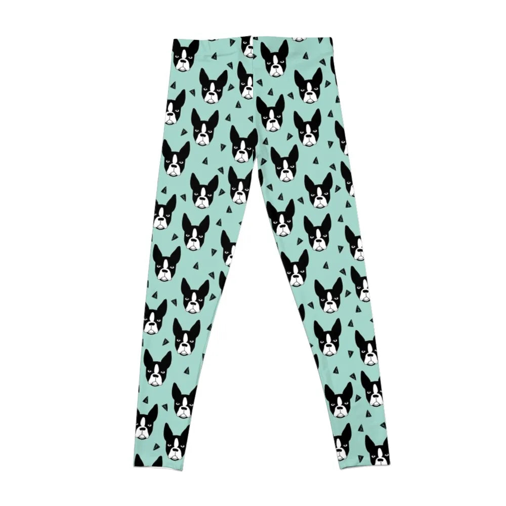 boston terrier, leggings, yoga, pants, gift, gifts