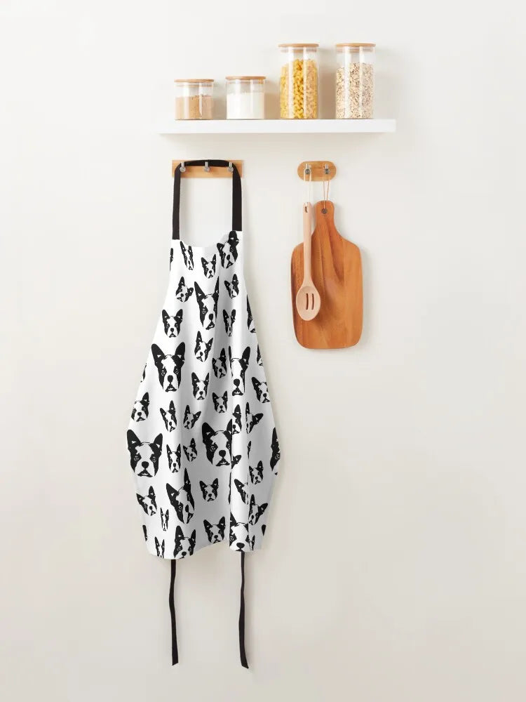 Boston Terrier Face Apron